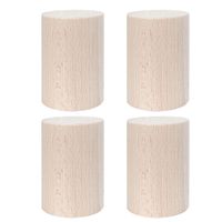 Noga meblowa z drewna, drewniana walec H-80  TOE-60/80 4 sztuki