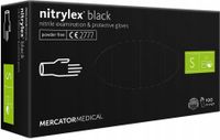 rękawice nitrylowe 100 sztuk / czarne / rozmiar: 7 - s / nitrylex black