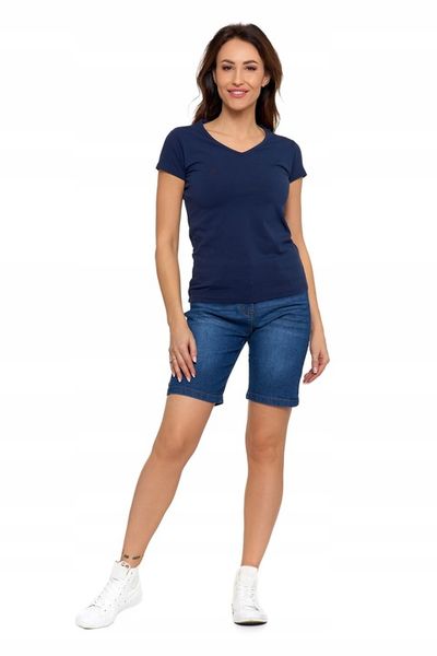T-SHIRT DAMSKI BAWEŁNIANY KRÓTKI RĘKAW KOSZULKA DEKOLT V MORAJ R.L BASIC zdjęcie 7