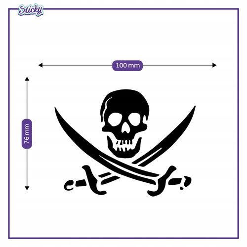 Naklejka ścienna do domu PIRAT CZASZKA 10 cm na Arena.pl