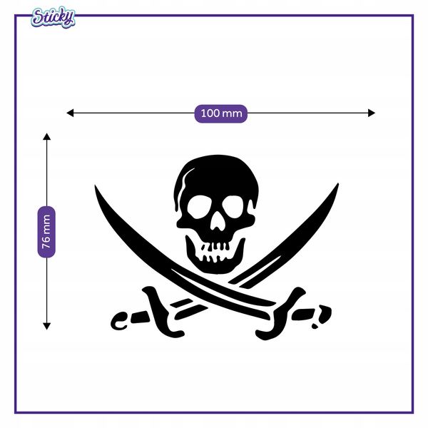 Naklejka ścienna do domu PIRAT CZASZKA 10 cm zdjęcie 4