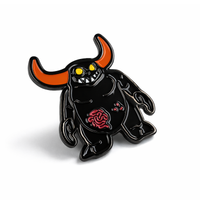 Black Red Nurgling | 4 cm | Metal | Przypinka | Warhammer 40K