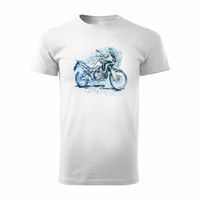 Koszulka motocyklowa z motocyklem na motor Honda Africa Twin CRF1100L męska biała L