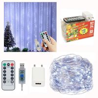 KURTYNA MIKRO LED DRUCIK 3x3m LAMPKI SOPLE + PILOT + ZASILACZ BIAŁY ZIMNY