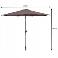 PARASOL OGRODOWY Z SOLARNYMI DIODAMI LED 300 CM