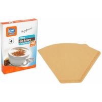 Filtry do kawy rozm. 4 papierowe brązowe 40 sztuk w kartoniku