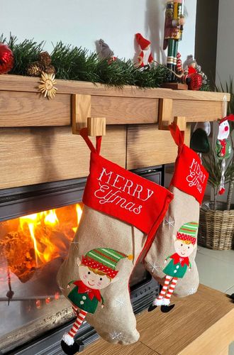 Drewniany Wieszak Samoprzylepny na Skarpety Prezenty Kominek Dębowy Haczyk na Arena.pl