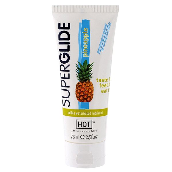 Żel-HOT Superglide PINEAPPLE- 75ml edible lubricant waterbased zdjęcie 1