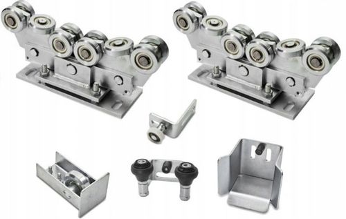 WÓZEK WÓZKI ROLKI DO BRAMY PRZESUWNEJ ZESTAW 80x80 na Arena.pl