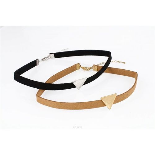 Naszyjnik Choker Simple Triangle - Brązowy N487Br na Arena.pl