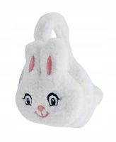 Mięciutkie pluszowe nauszniki Zajączek białe