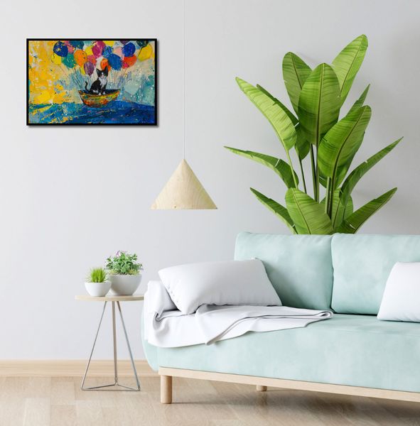 Plakat 60x40cm Kot na Łodzi zdjęcie 4