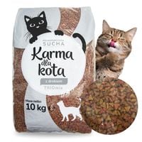 SUCHA KARMA Z KURCZAKIEM MIĘSO WITAMINY DLA KOTA 10KG