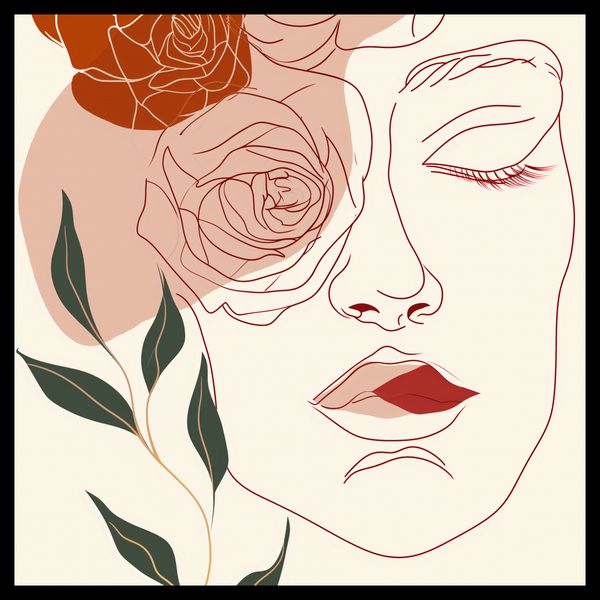 Plakat 40x40cm Beż i Twarz zdjęcie 2