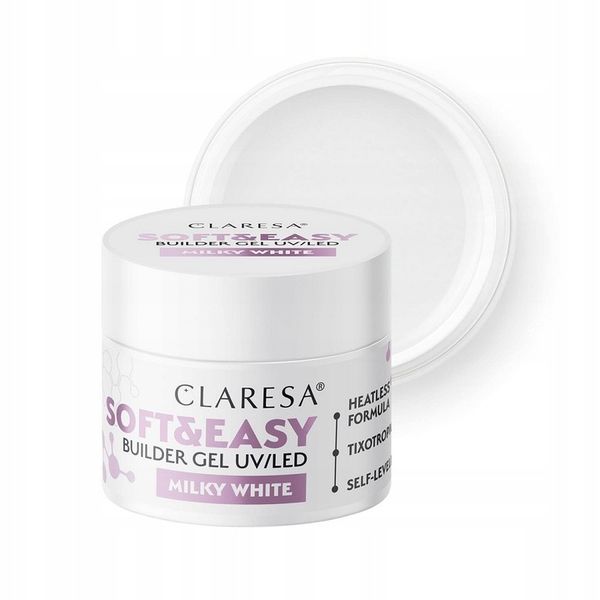 CLARESA ŻEL BUDUJĄCY MILKY WHITE 45G zdjęcie 2