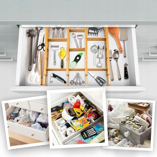 4x BAMBUSOWY ORGANIZER DO SZUFLADY SEPARATOR PRZEGRÓDKA Z 9 na Arena.pl