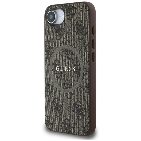 Etui Guess 4G Ring Classic Logo MagSafe do iPhone 16e brązowy zdjęcie 2