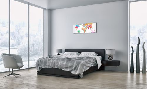 Obraz Na Płótnie - Mapa Kontynent - 90X30 Cm - Ab90X30-2860 na Arena.pl