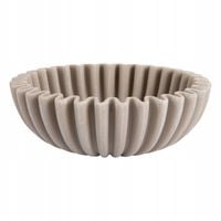 MISA DEKORACYJNA TWORZYWO SZTUCZNE Ø 20 CM BEŻOWA 20X20X6,5 CM