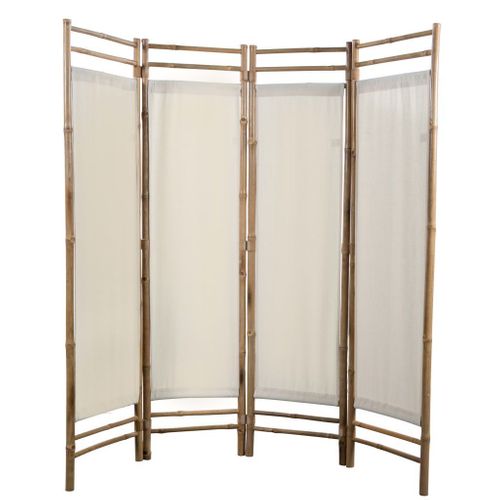 4-panelowy, składany parawan, bambus i płótno, 160 cm na Arena.pl