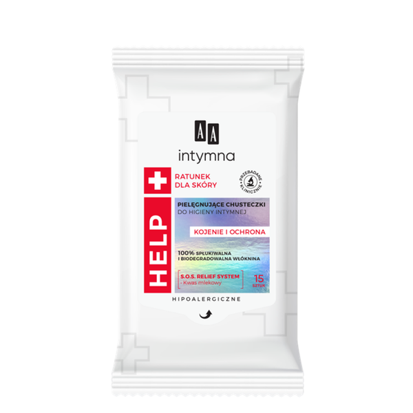 AA Intymna Pielęgnujące Chusteczki intymnej Help+ zdjęcie 1