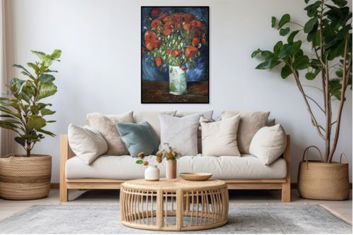 Plakat 50x70cm Vase with Poppies, Van Gogh Vintage do Salonu na Arena.pl