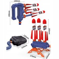 WYRZUTNIA RAKIET x4 Piankowych Katapulta 2w1 LAUNCHER Miotacz Rakietnica LT