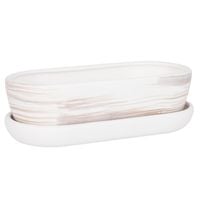 Kaktusiarka Ceramiczna 27cm doniczka jasny beton eco