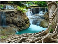 50X70CM NAD WODOSPADEM OBRAZ POKOJU DREWNINE