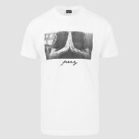 Koszulka męska Pray biała L 100% bawełna T-shirt męski Mister Tee
