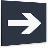 Tabliczka DIBOND STRZAŁKA W PRAWO Tablica ATRACYTOWA nierdzewna PIKTOGRAM