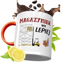 Kubek Pomarańczowy Dla Magazyniera Prezent Z Nadrukiem Ze Zdjęciem