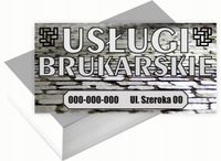 Wizytówki firmowe Foliowane 1000szt wiele wzorów USŁUGI BRUKARSKIE