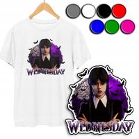 KOSZULKA DZIECIĘCA T-SHIRT Z NADRUKIEM - WEDNESDAY ADDAMS - S 122-128