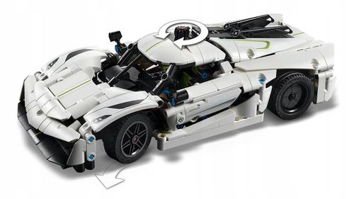 LEGO Technic 42184 Biały hipersamochód Koenigsegg Jesko Absolut na Arena.pl