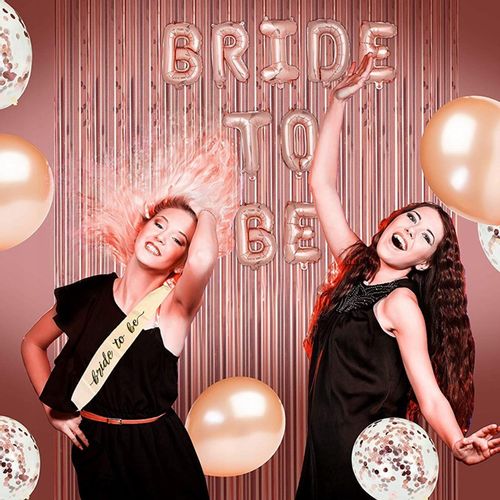 ZESTAW NA WIECZÓR PANIEŃSKI DEKORACJE WELON SZARFA TATUAŻE BALONY ROSE GOLD na Arena.pl