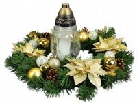 STROIK ŚWIĄTECZNY WIANEK NA GRÓB NA ZNICZ ZIMA ŚWIĘTA BOŻE NARODZENIE