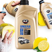 K2 EXPRESS PLUS Szampon samochodowy z woskiem 1L