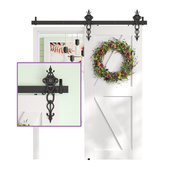 System drzwi przesuwnych Barn Door Loft szyna 183 cm czarny zestaw