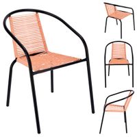 Fotel BISTRO sznurkowy wygodne KRZESŁO ogrodowe na balkon TARAS do ogrodu