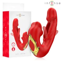 intense nathy podwojny wibrator wielofunkcyjny usb czerwony ipx7