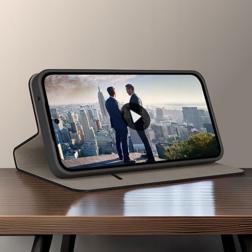 Etui z klapką do Xiaomi Redmi Note 14 5G Zamykane Czarne Futerał + Szkło 9H na Arena.pl