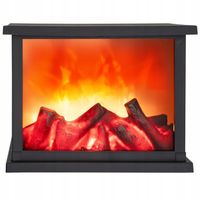 Kominek Led Lampion Z Ogniem Ruchomy Płomień Imitacja Lampa