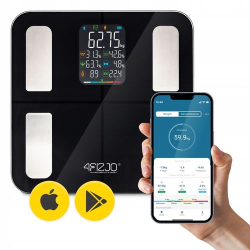 WAGA ŁAZIENKOWA ANALITYCZNA ELEKTRONICZNA POMIAR TŁUSZCZU BMI SZKLANA na Arena.pl