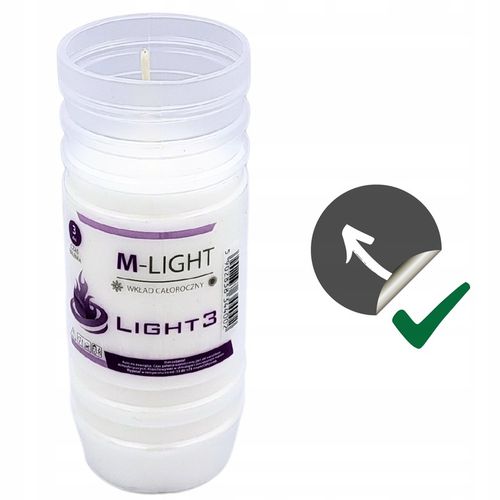 Wkłady do zniczy Parafinowe Znicze 72h 3 dni 20szt na Arena.pl