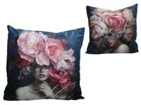 Poduszka z wypełnieniem/suwak - L. Lozano, Lady`s Floral Symphony (CARMANI)