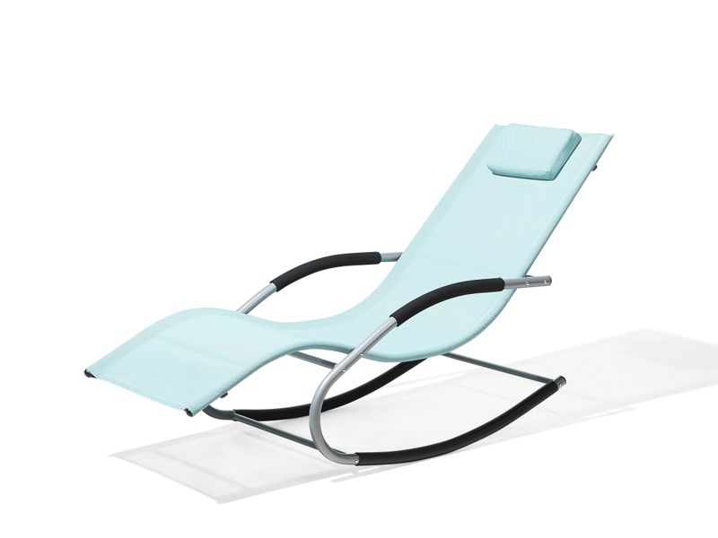 Leżak ogrodowy błękitny CARANO zdjęcie 5