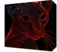 Obraz 30x30cm Cyfrowa Kocica