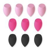 zestaw 10 gąbeczek do makijażu fuschia gb16