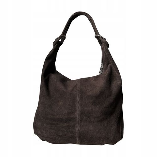 CZEKOLADOWA ZAMSZOWA TOREBKA WOREK CIEMNY BRĄZ TOREBKA ZAMSZ NATURALNY na Arena.pl